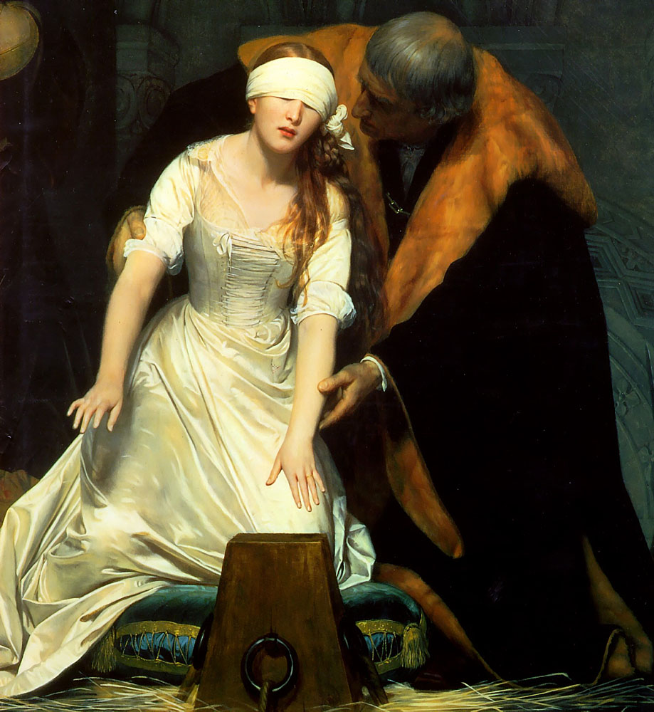 The execution of Lady Jane Grey by Paul Delaroche